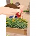 NewTechWood 28.8" x 28.8" Square Composite Lumber Patio Raised Garden Bed Kit, Peruvian Teak   554160413